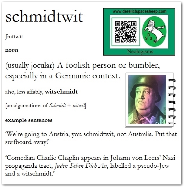 schmidtwit (a neologism from www.derelictspacesheep.com)