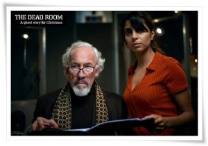 WARNING: Embargoed for publication until 00:00:01 on 23/08/2018 - Programme Name: The Dead Room - TX: n/a - Episode: The Dead Room (No. n/a) - Picture Shows:  Aubrey (SIMON CALLOW), Tara (ANJII MOHINDRA) - (C) Adorable Media - Photographer: Steve Schofield