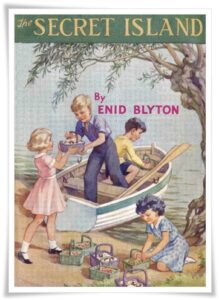 Book cover: “The Secret Island” by Enid Blyton