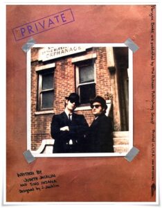 Back cover: “The Blues Brothers: Private” by Judith Jacklin & Tino Insana
