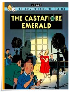Book cover: “Tintin: The Castafiore Emerald” by Hergé, trans. Leslie Lonsdale-Cooper & Michael Turner (Methuen, 1963)