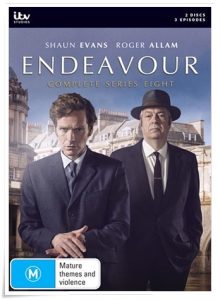 DVD cover: “Endeavour, Series 8” by Russell Lewis (ITV, 2021)