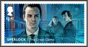 Postage stamp: “Sherlock: The Great Game” by Mark Gatiss; dir. Paul McGuigan (BBC, 2010)