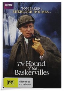 DVD cover: “The Hound of the Baskervilles” adapted by Alexander Baron; dir. Peter Duguid (BBC, 1982)