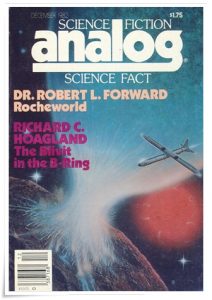 Magazine cover: Analog, December 1982; review of: “Dark Thoughts at Noon” by Timothy Zahn