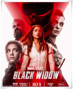 Film poster: “Black Widow” dir. Cate Shortland (2021)