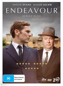DVD cover: “Endeavour, Series 9” by Russell Lewis (ITV, 2023)