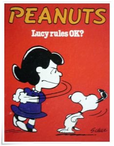 Book cover: “Lucy Rules OK?” by Charles M. Schulz (Hodder and Stoughton, 1978)
