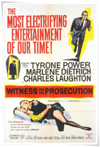 Film poster: “Witness for the Prosecution” dir. Billy Wilder (1957)