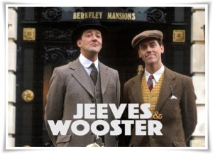 TV poster: “Jeeves & Wooster, Series One” adapted by Clive Exton, dir. Robert Young (ITV, 1990)