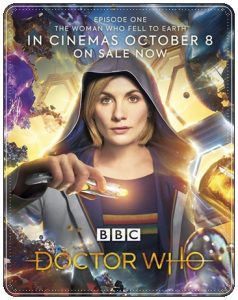 Film poster: “Doctor Who: The Woman Who Fell To Earth” by Chris Chibnall; dir. Jamie Childs (BBC, 2018)