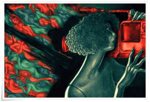Story illustration: “Color, Heat, and the Wreck of the Argo” by Catherynne M. Valente; ill. Thais Leiros (Strange Horizons, 7 September 2020)