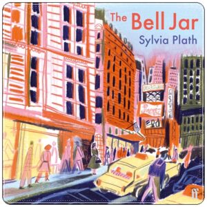 Book cover: “The Bell Jar” by Sylvia Plath (Heinemann, 1963); audiobook read by Maggie Gyllenhaal (Faber & Faber, 2015)