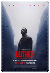 Film poster: “Luther: The Fallen Sun” by Neil Cross; dir. Jamie Payne (Netflix, 2023)