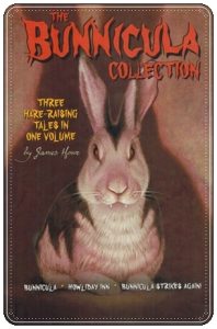 Book cover: "The Bunnicula Collection" by Deborah & James Howe (Listening Library, 2004); audiobook read by Victor Garber; review of “Bunnicula: A Rabbit-Tale of Mystery” [first published, Atheneum Books, 1979]