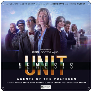 Audio box set cover: UNIT, Nemesis, Agents of the Vulpreen (Big Finish, 2022)