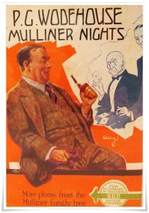 Book cover: Mulliner Nights by P. G. Wodehouse (Herbert Jenkins, 1933); review of: “The Story of Webster” by P. G. Wodehouse, The American Magazine (February 1932)