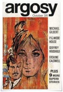 Magazine cover: Argosy (UK) Vol. XXVI, No. 10 (October 1965); review of “The Battle of Squashy Hollow” by P. G. Wodehouse, pp. 14-28.