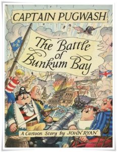 Book cover: “The Battle of Bunkum Bay” by John Ryan (The Bodley Head, 1984), reprinted Puffin Books, 1996