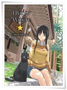 Manga cover: “Flying Witch, vol. 1” by Chihiro Ishizuka; trans. Melissa Tanaka (Vertical Comics, 2017)